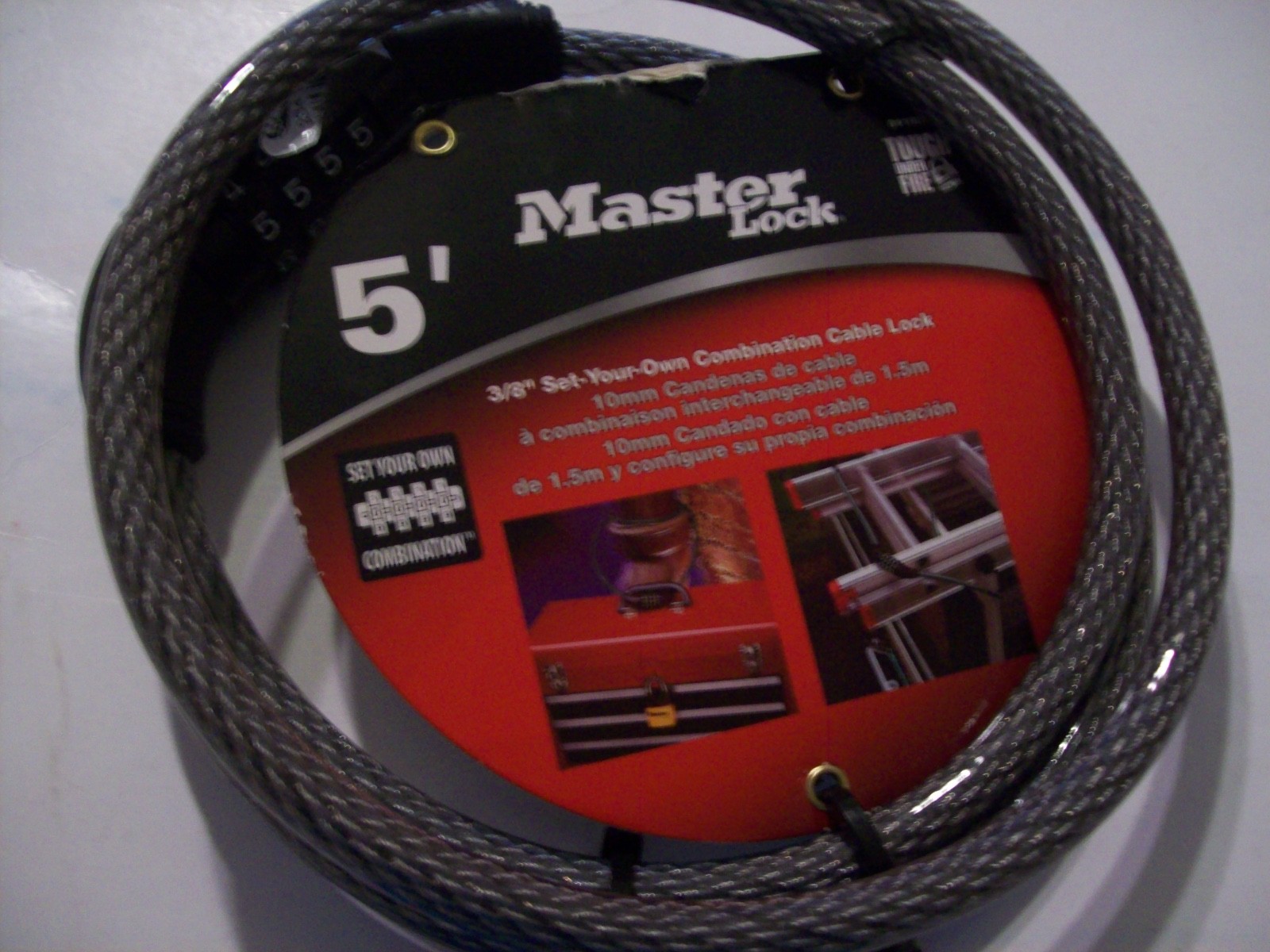 Master Lock 8119DPF Combination Barrel & Cable Padlock + Bonus KIDS Bike Lock!!
