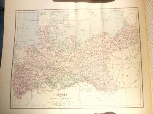 Antique Map Prussia 1894 Chambers Encyclopedia Collier Atlas 1890s 11