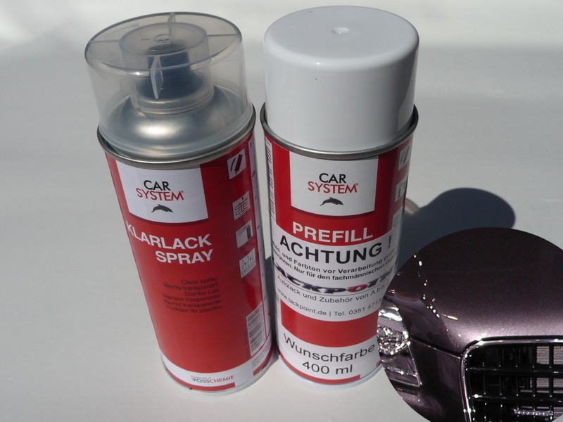Farbspray Set A 400ml Autolack Basislack Geeignet FÃ¼R Vw Lz7l Grau Met. + Klarl