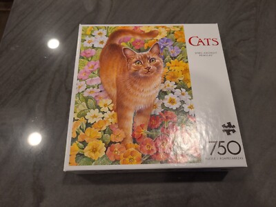 Cats Lesley Anne Ivory Spiro Amongst Primulas 750 Puzzle New Buffalo Games Tales