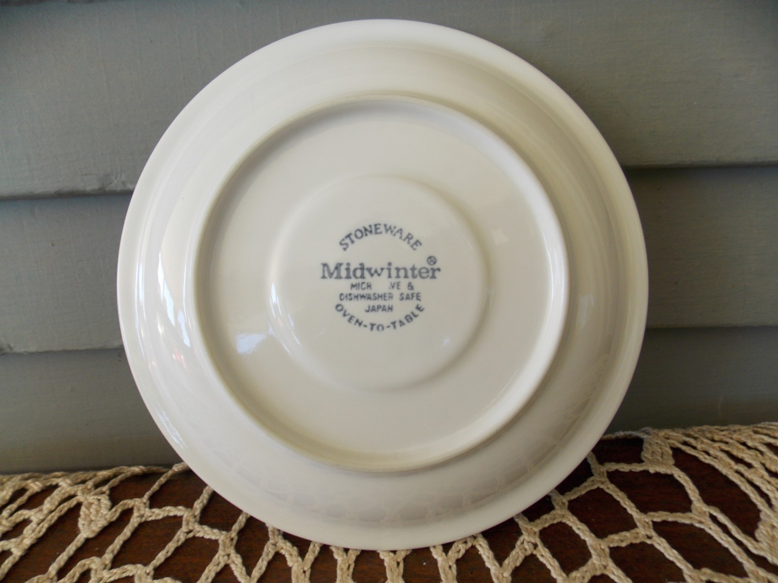 Vintage Midwinter Stoneware Glacier White 6 1/2