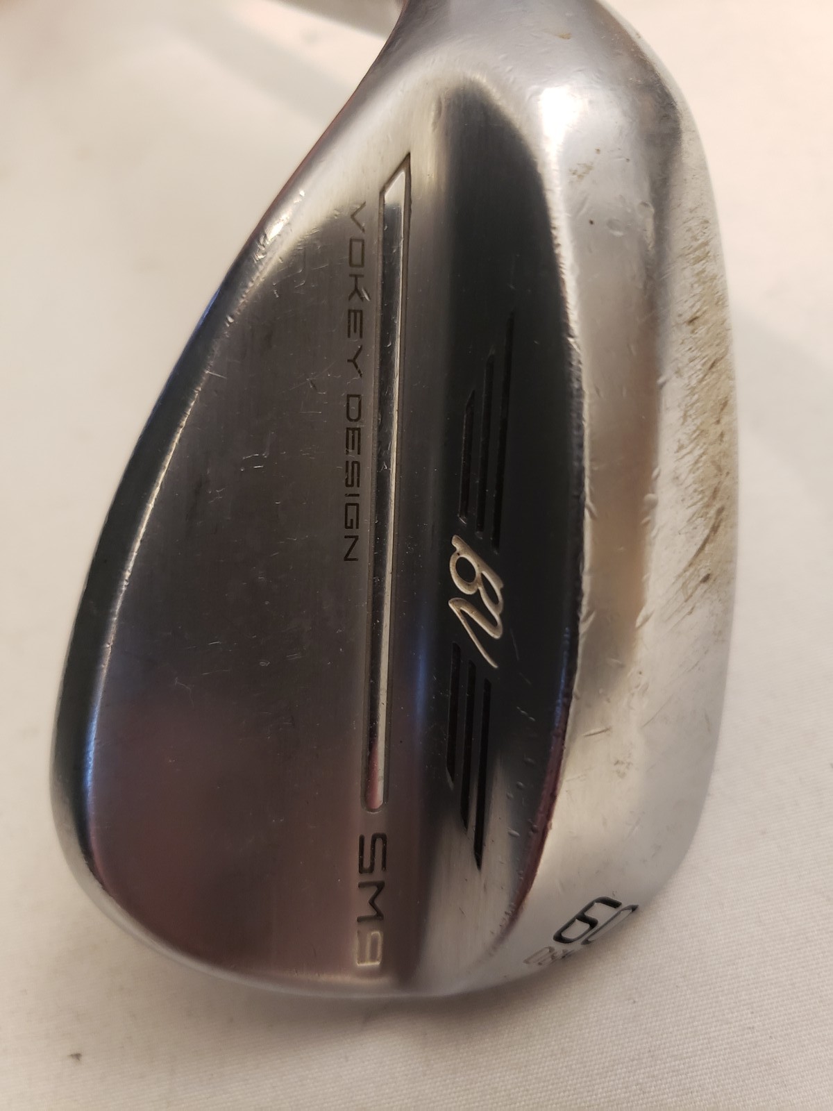Used Titleist Vokey SM9 - 62* Lob Wedge - 08* B - M Grind - Tour Chrome - LH