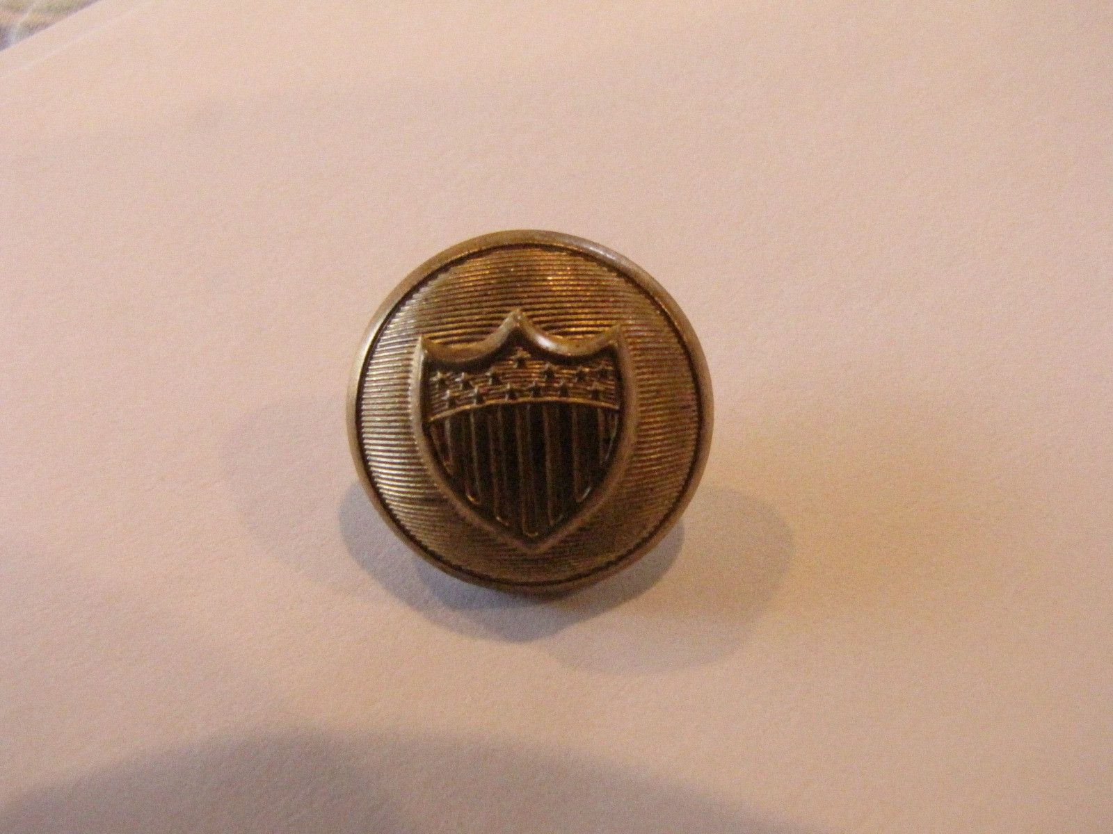 SUPER RARE SHUYLER ,HARTLEY  & GRAHAM, GOLD GILDED  OFFICERS BUTTON