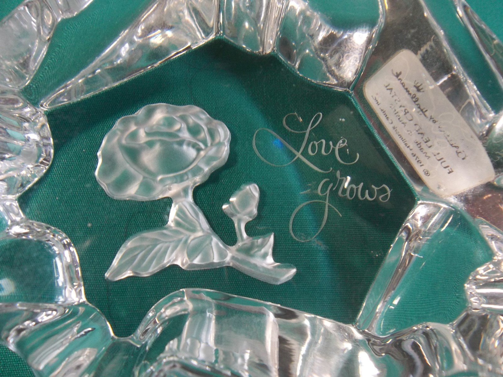 1976 Hallmark Full Lead Crystal Paperweight 