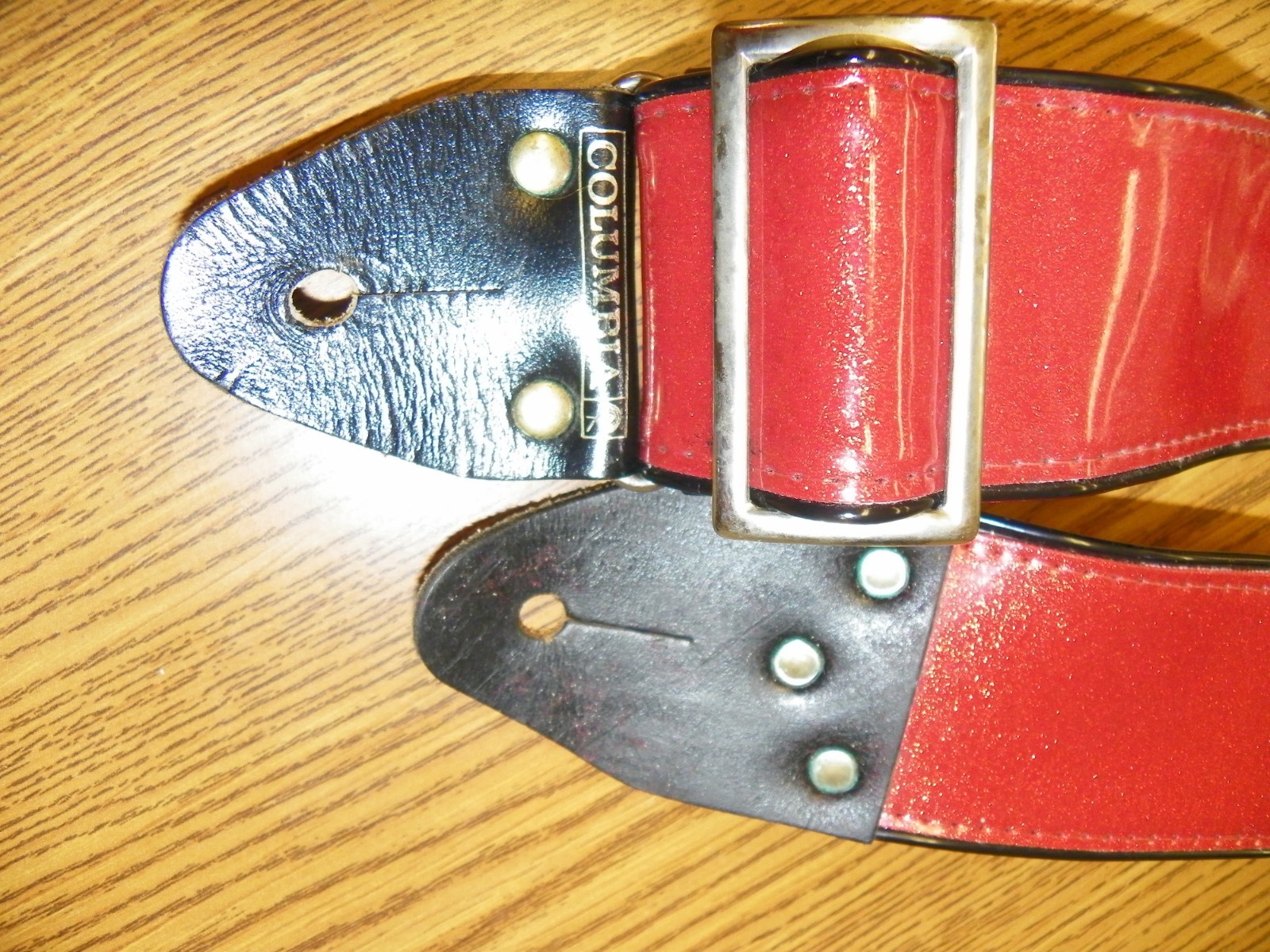 1960's*COLUMBIA RECORDS*GUITAR-BASS STRAP*RED SPARKLE*EXCELLENT CONDITION*51