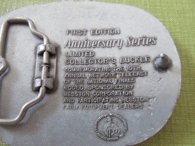 Heston National Finals Rodeo Belt Buckle 1959 - 1983 25th Anniversary Series
