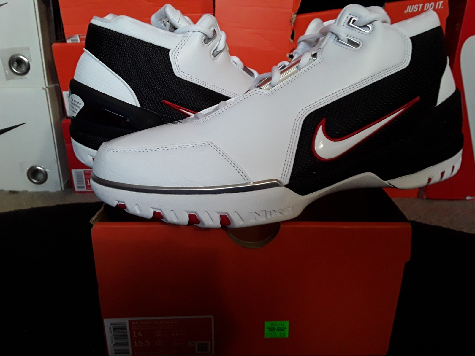 シューズ(男性用) NIKE AIR ZOOM GENERATION ASG QS LEBRON NWT Nike Air Zoom Generation QS Lebron Sneakers Black OG