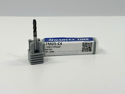 HARVEY 74425-C4 .125 Dia .375 LOC 4FL Diamond Solid Carbide End Mill NEW 1pc