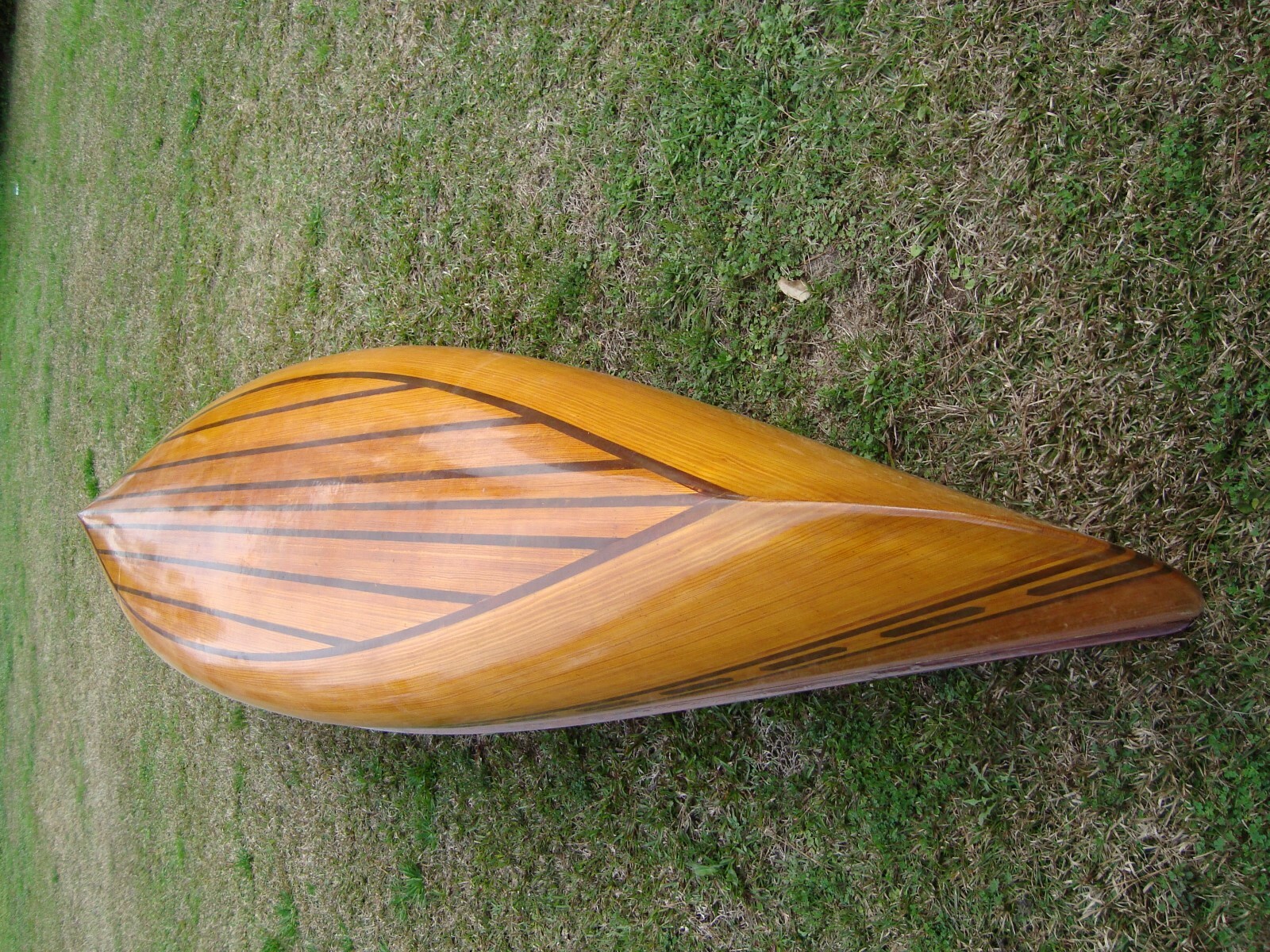 Pine and Cherry Canoe  hand built Wooden Boat 15' 7