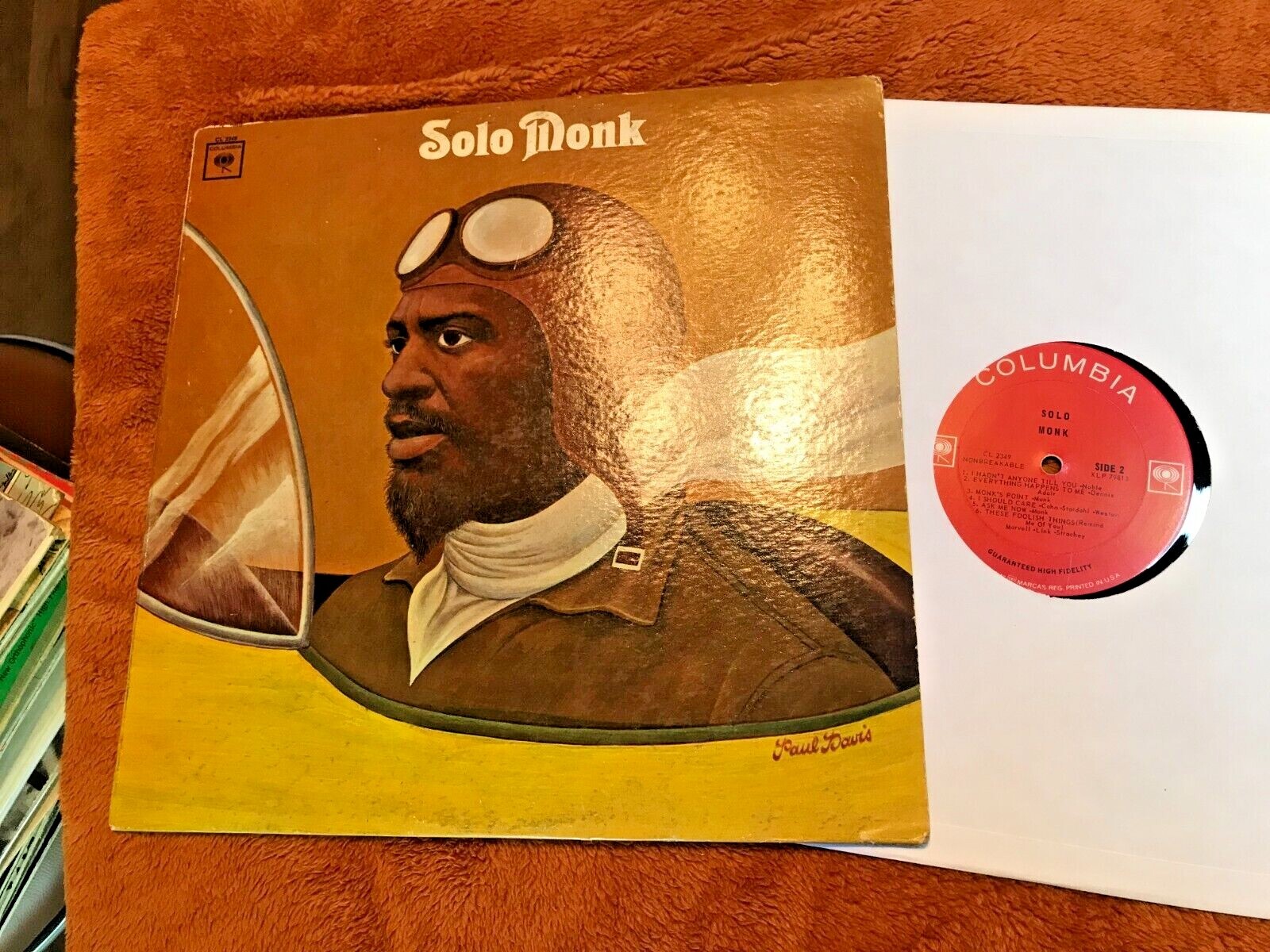 THELONIOUS SOLO MONK lp mono 2 eye CL 2349 original vinyl