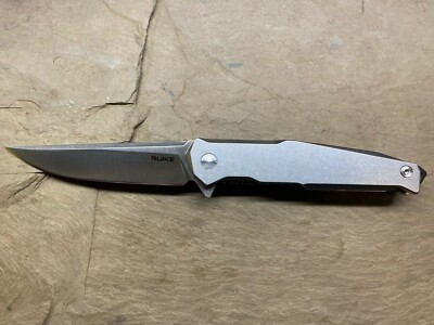 Ruike BetaPlus Pocket Knife P108SF Framelock Satin Finish Handle & Satin Blade
