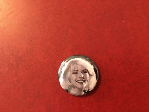 Blondie button pin badge black and white Heart of Glass photo shoot Debbie Harry