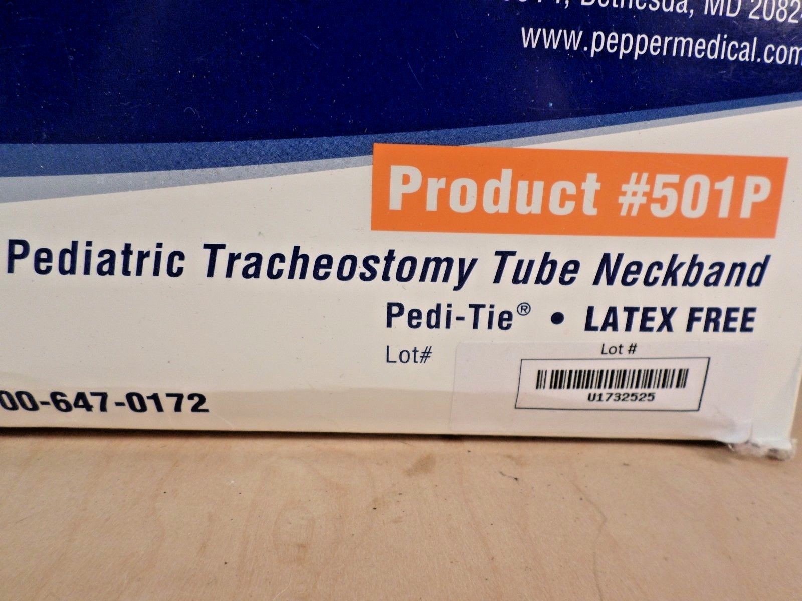 Pepper Medical 501P Pediatric Tracheostomy Tube Neckband Holder~Lot of 19