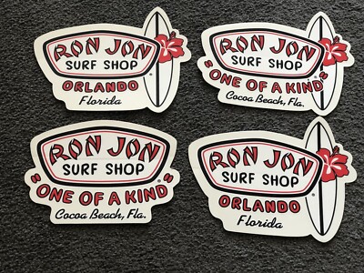 Ron Jon Surf Shop Logo Sticker Decal FT LAUDERDALE FLORIDA NEW