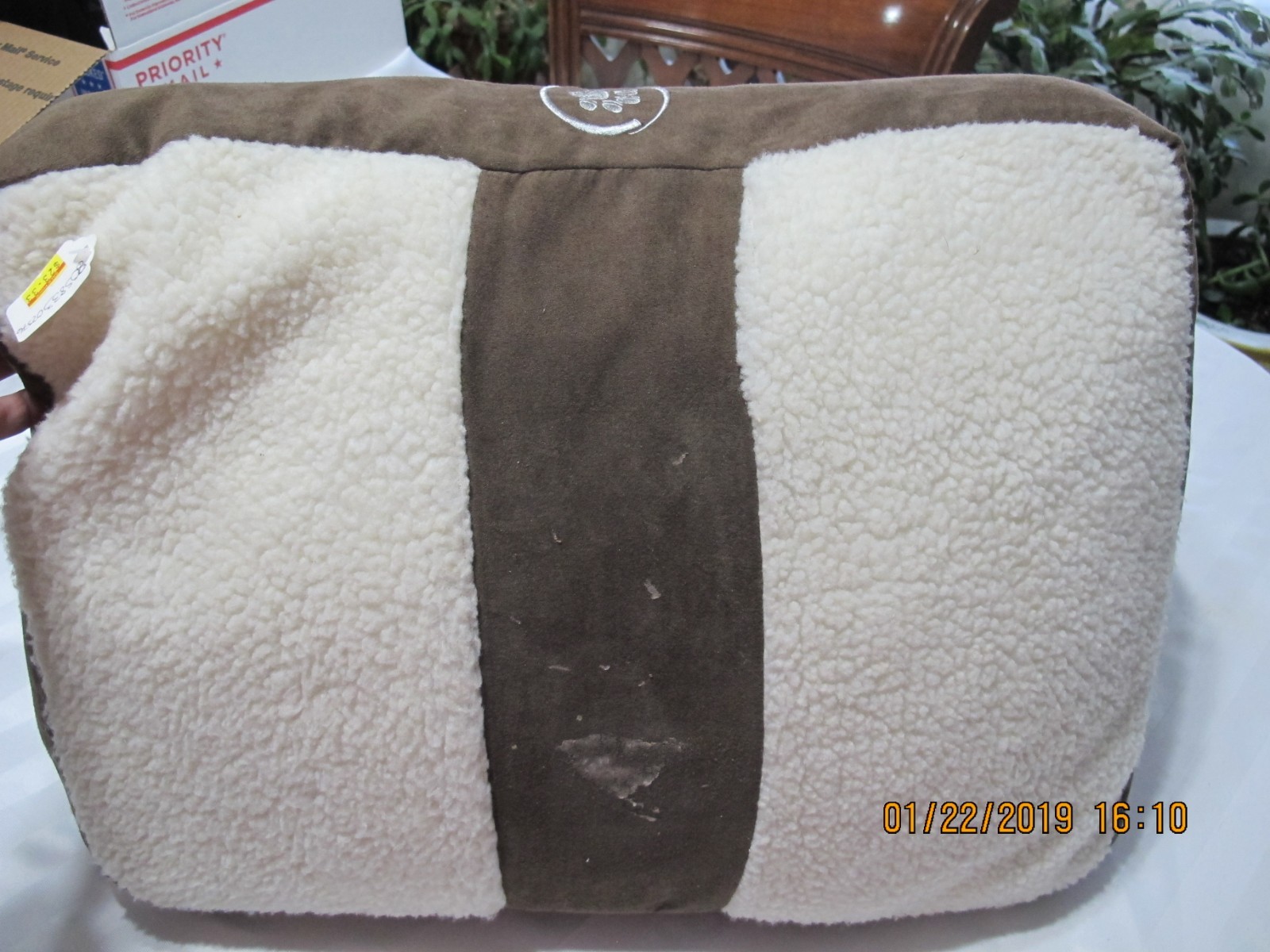 New Small Dog / Pet Warm Bed Mat Pad With Removable Cover New With Flaw