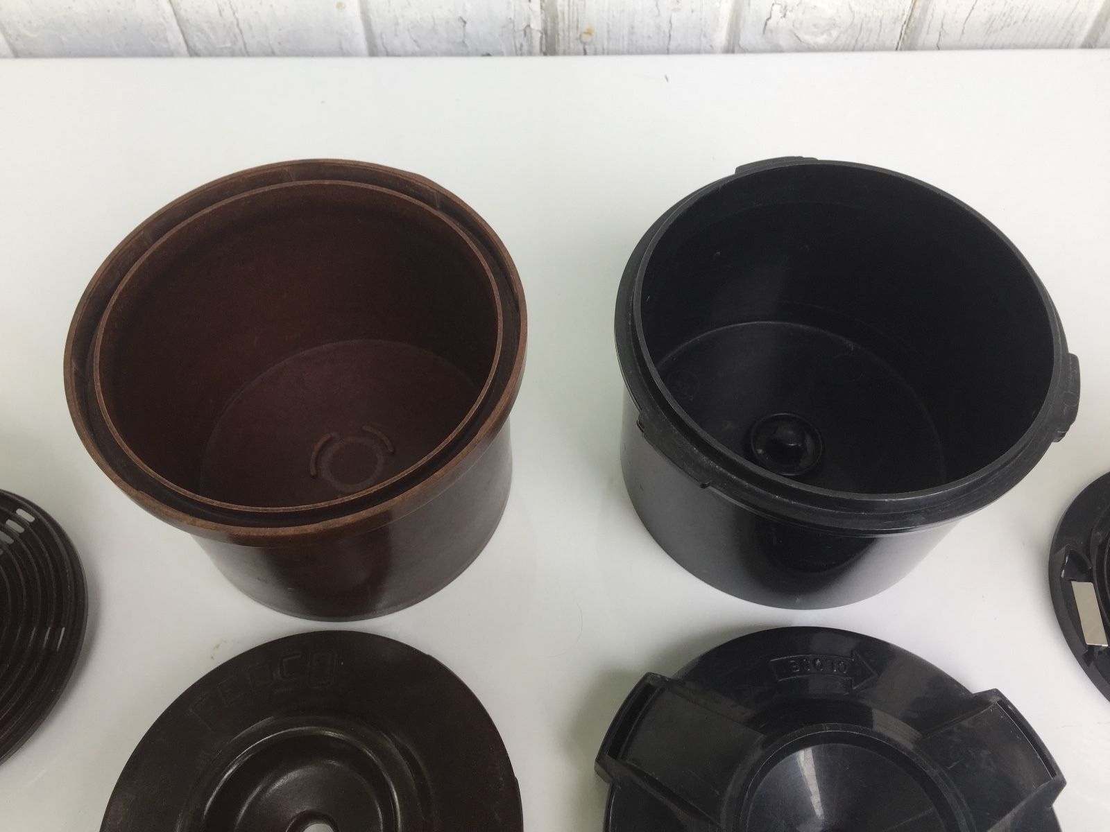 Vintage Lot (2) FEDCO & ANSCO Film DEVELOPING TANKS 35mm 4x5 Darkroom Processing