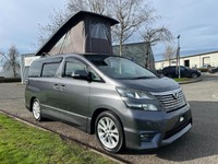 2009 TOYOTA VELLFIRE 2.4, 3/4 birth CAMPER VAN, Grey, 48K MILES, ULEZ COMPLIANT