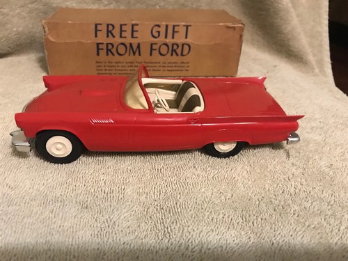 1957 AMT Ford Thunderbird Dealership Promo Toy Model Friction Car w Box
