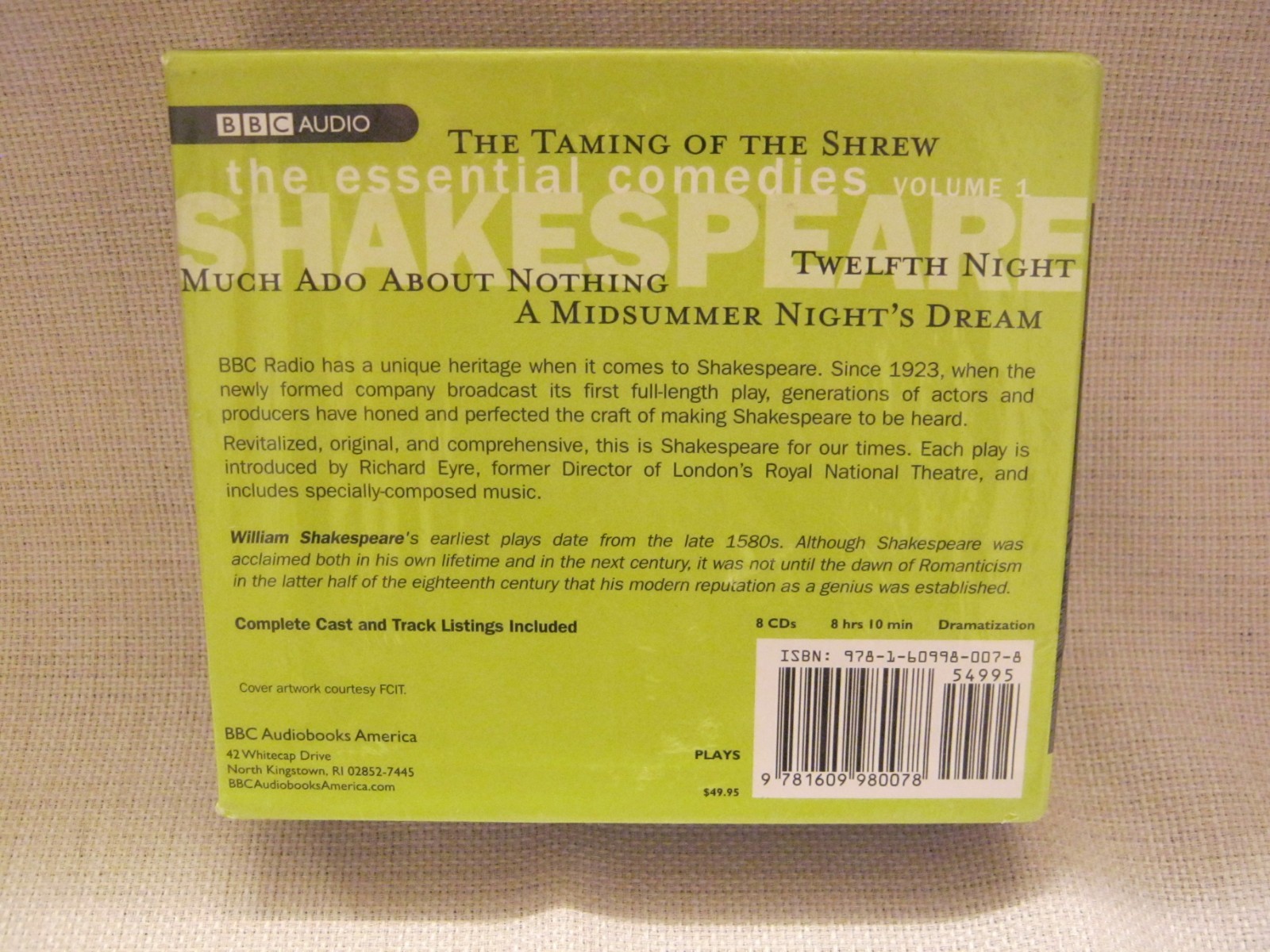 Shakespeare: The Essential Comedies Volume 1  BBC Audio  8-CD Set