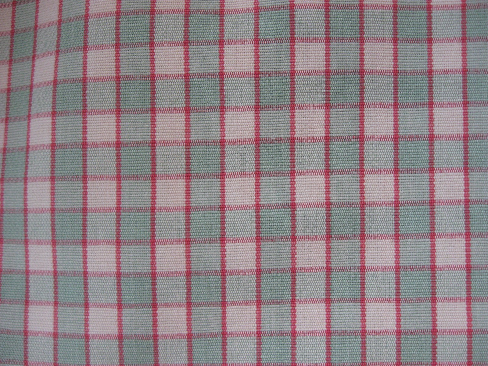 Green Checked Upholstery Fabric~ Price Reduced