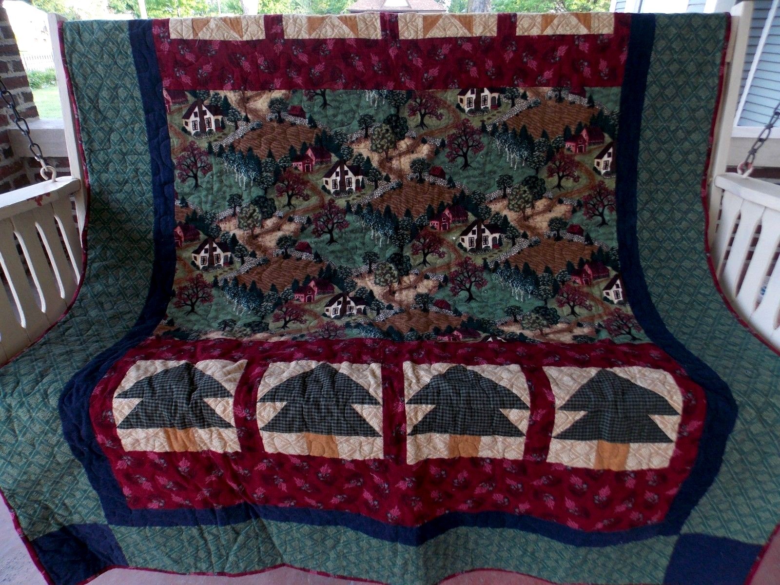 Beautiful! New Hand Made Quilted Comforter Bed Spread 64