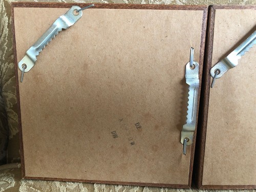 Homco Home Interiors 2 Wooden Accent Mirrors Pretty NIB 5 1/4 x 5 1/4