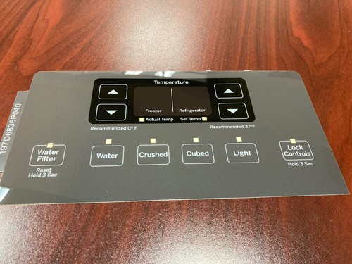 GE Refrigerator Dispenser Interface, Overlay only, for
