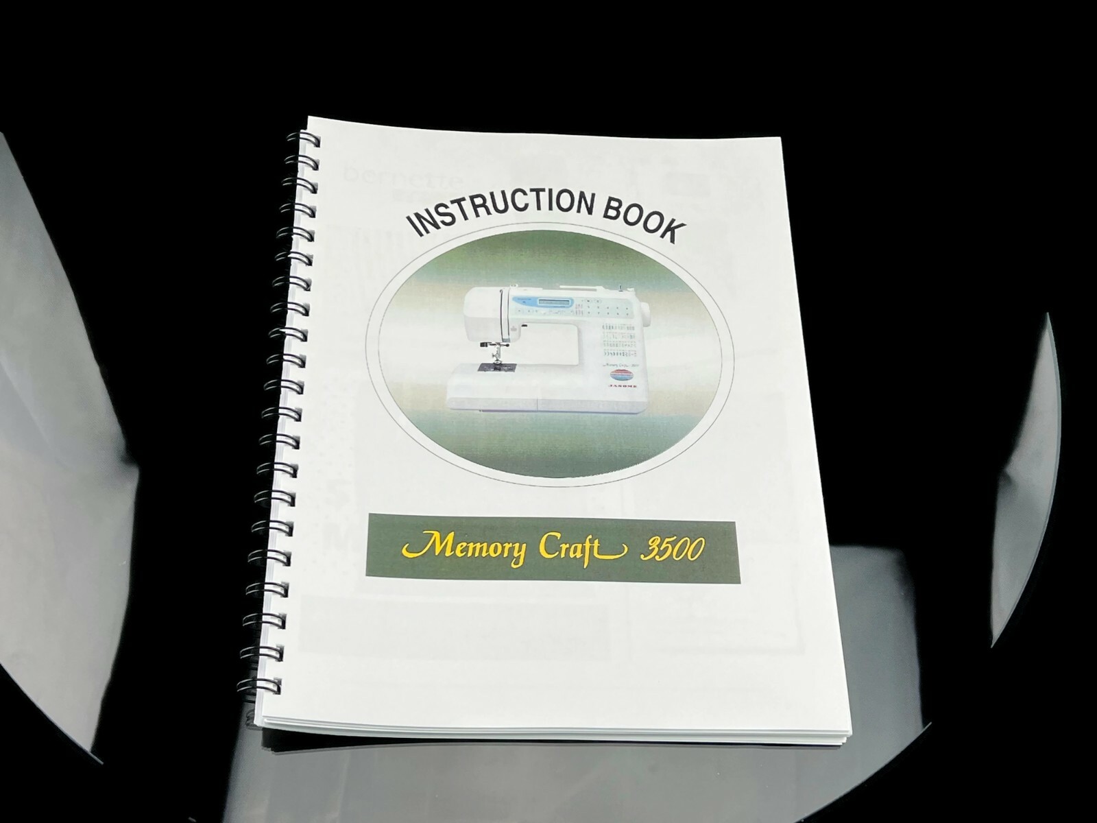 Janome Memory Craft MC 3500 User Manual Instructions Guide METAL COIL Bound