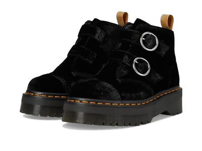 Женские ботинки Dr. Martens Vegan Devon Бархатные ботинки на платформе