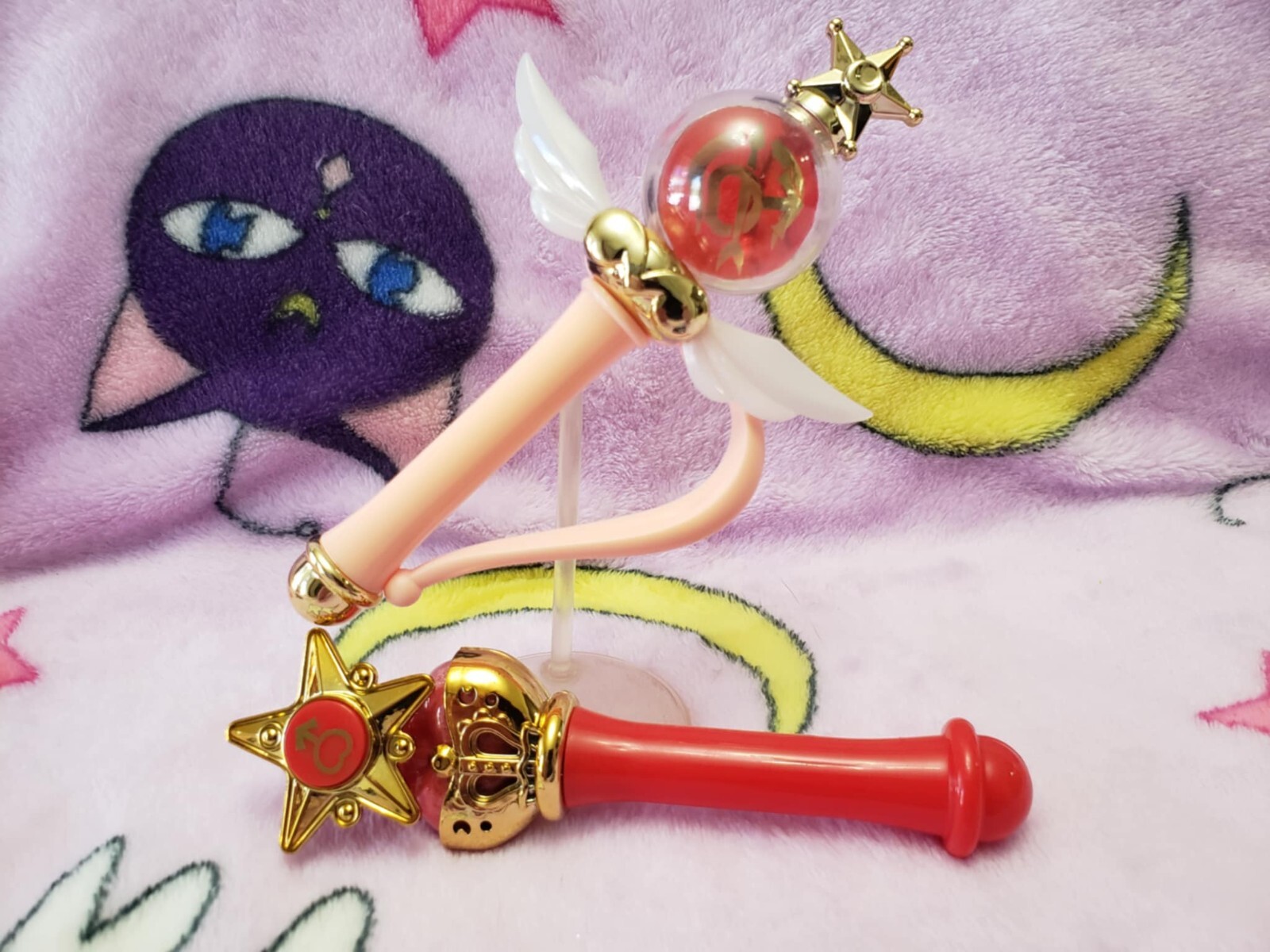99.セーラームーン　sailor moon stich ＆rod Sailor Moon Stick＆Rod Moon Stick and Moon Rod Set Holy