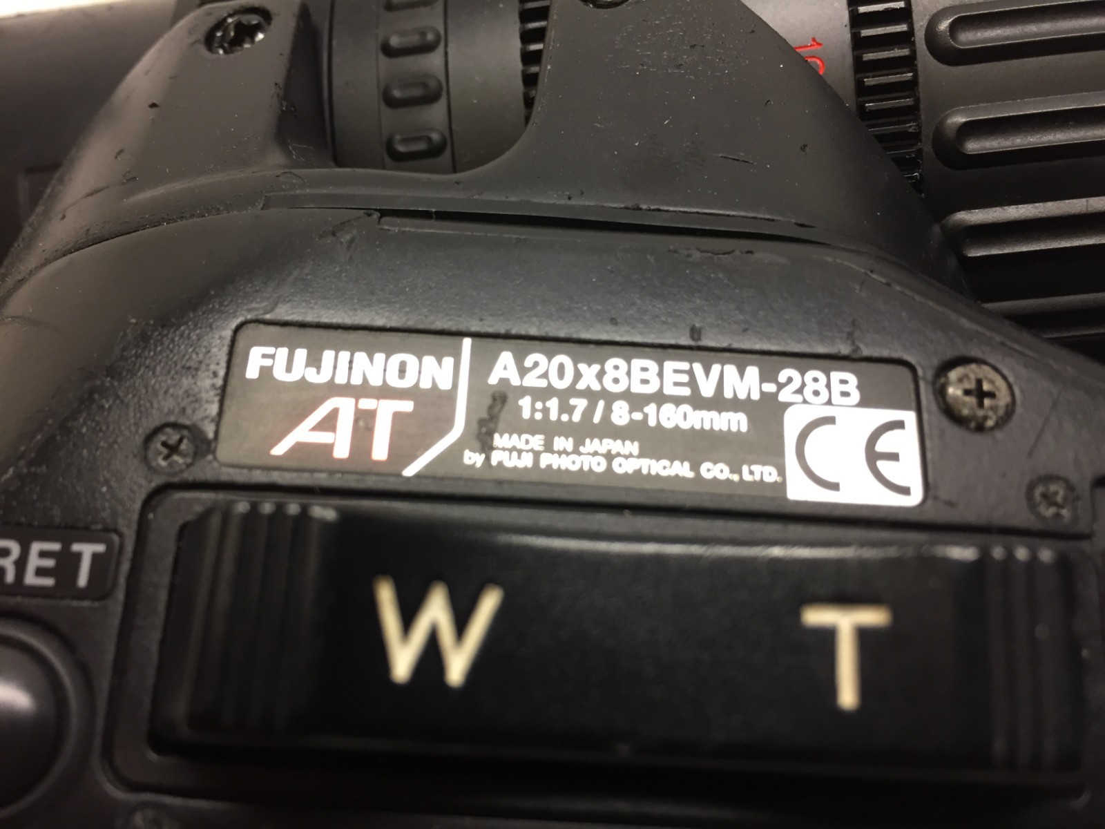 Fujinon A20x8BEVM-28B 1:1.7 / 8-160 mm EFP ENG 2/3