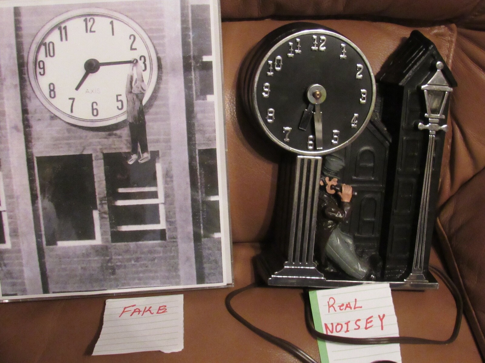 BACK TO THE FUTURE drunk clock works fine but clicking noise fix it  cool bonus