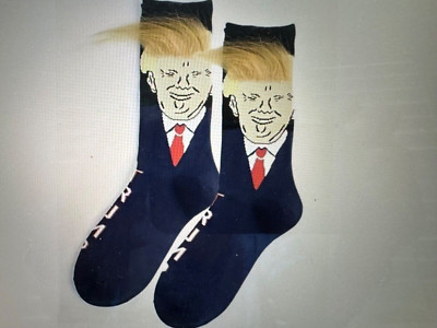 Labor Day Party President Trump Socks  Blue Funny  Unisex gag gift