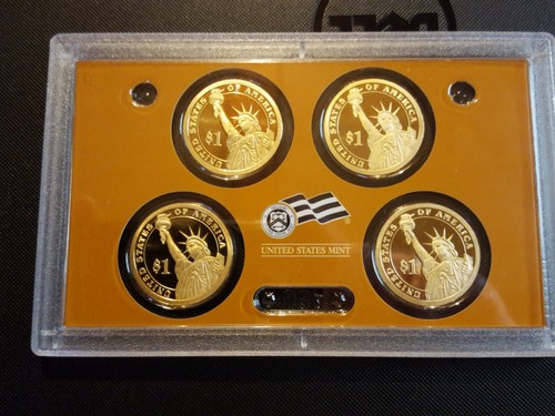 2007 S Presidential Dollar Proof Set U.S. Mint Box and COA 4 Dollars