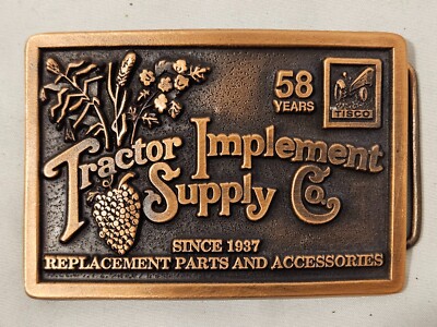 NEW TISCO 1995 TRACTOR IMPLEMENT SUPPLY CO 58 YEARS LIMITED EDITION BELT BUCKLE