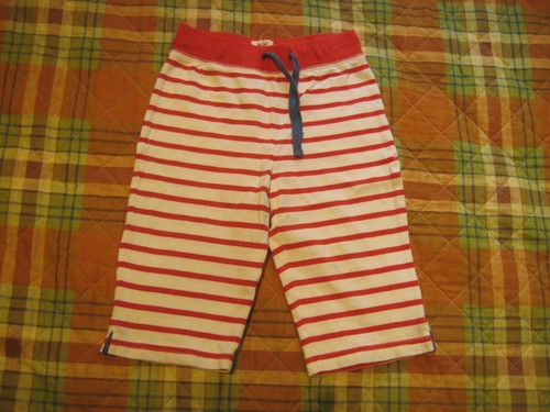 Short rayé en gaze de coton - Rayé rose