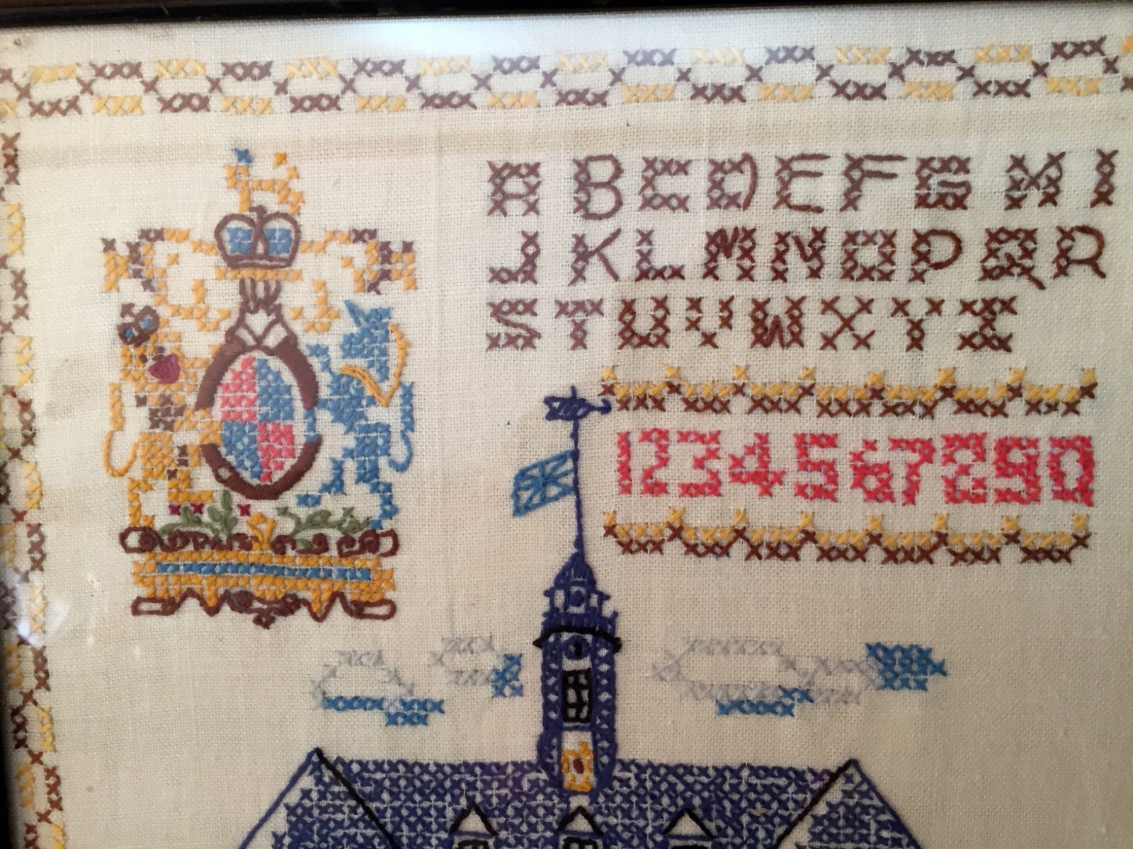 Vtg CROSS STITCH SAMPLER 15