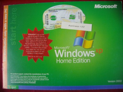 MICROSOFT WINDOWS XP HOME WITH SP2 FULL OPERATING SYSTEM OS MS WIN =BRAND NEW=