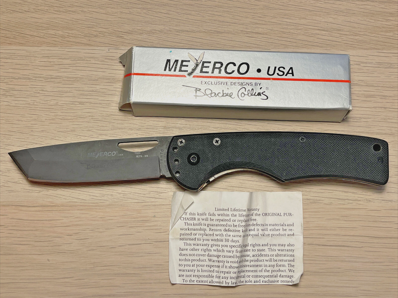 Ats-34 Honed Tanto Titanium Japan