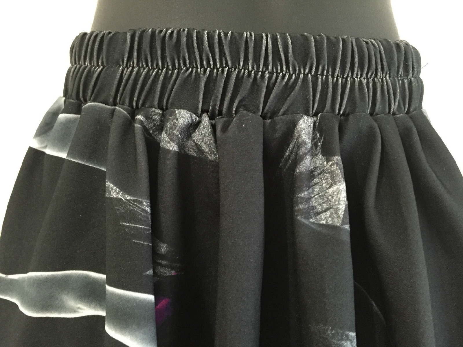 Zara Terez Skater Skirt Black w/White Gray Magenta Ballerina Girls' Size S NWT!