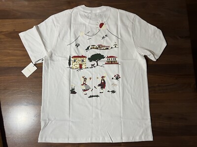Aime Leon Dore ALD Village Graphic Tee White Cotton T-Shirt FW22 Men s Size XXL