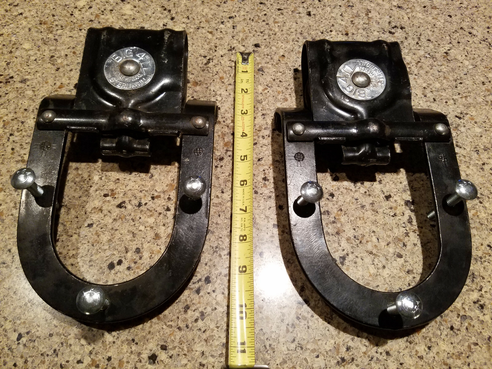 Vintage Barn Door Rollers Flexible Hanger Big 4 National Mfg Co PAIR Hardware