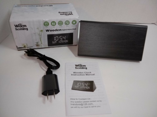 Led Wooden Digital Alarm Clock