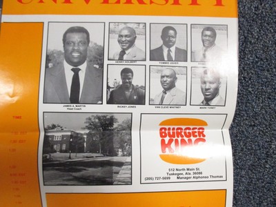 1985  Tuskegee  Football Poster 22 x 27(JIM MARTIN/STEVE PULLEY/RICHARD BEAVERS)
