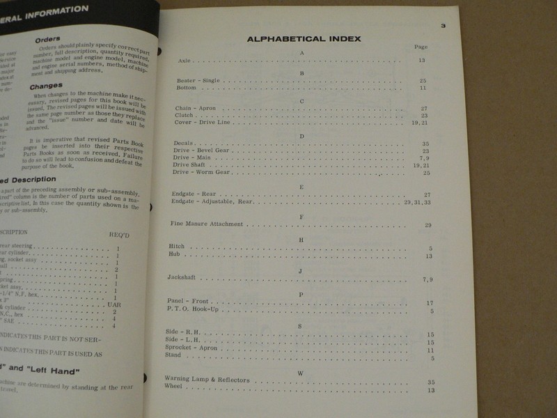 Case Tractors E10 Mounted Mower Service Repairs Parts Catalog List 1967 B809