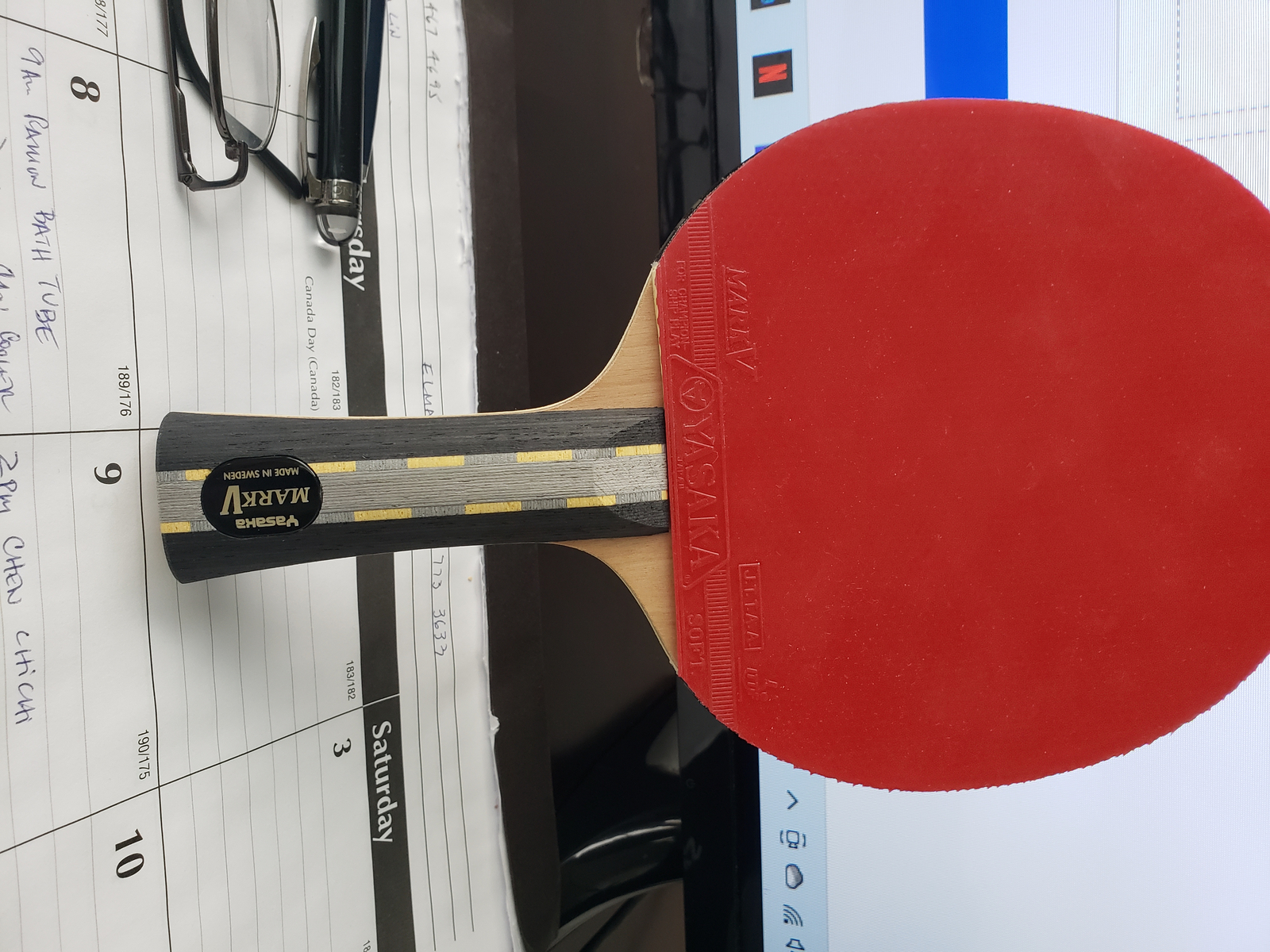 Yasaka MARK V Carbon Flared Handle (Champion Line) Table Tennis Racket