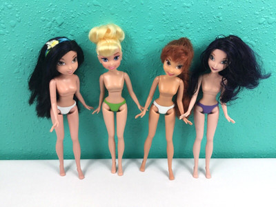 4 Disney Jakks Pixie Fairies Doll Lot 5 