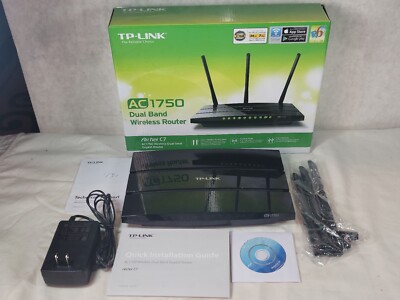 TP-Link Archer C7 AC1750 Wireless Dual-Band Gigabit Router, Black - Open Box