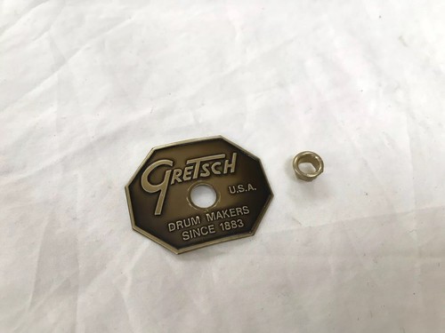 Gretsch 70s 80s Vintage Snare Drum Bass Drum Floor Tom Drop G Stop Sign Badge