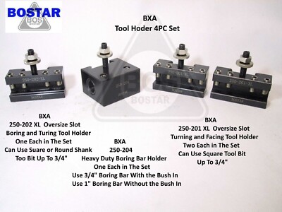 BOSTAR New Listing  BXA Tool Post  Tool Holder 4PC Set For Lathe